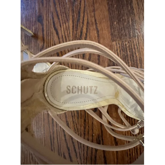 Women's Schutz Heels Size 7.5B Light Wood - Picture 9 of 11